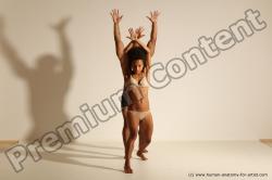 Underwear Gymnastic poses Woman - Man Black Muscular Dancing Dynamic poses Academic